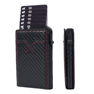 Porte-cartes antivol en métal Minibook pour hommes, en PU, avec protection RFID, en alliage d'aluminium brossé, pour cartes de crédit en Europe, en Amérique, commerce extérieur, Amazon - Product Image 4