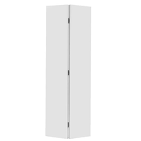 30 pouces. X 80 In. Porte intérieure moderne sans panneau, en MDF apprêté blanc, lisse, à double battant, pour appartement