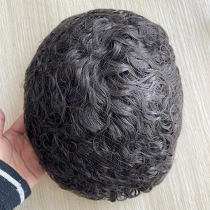<span class=keywords><strong>Pelucas</strong></span> de cabello humano rizado <span class=keywords><strong>para</strong></span> hombre - Product Image 1