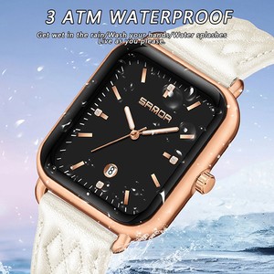 Reloj de Cuarzo para Mujer Sanda 1134, Diseño Vintage Informal con Correa a Cuadros, Reloj de Pulsera para Dama con Visualización de Fecha y Correa de Silicona - Product Image 6