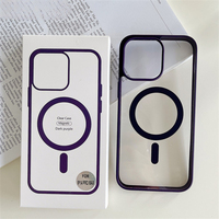 Étui de téléphone transparent souple avec charge magnétique sans fil pour iPhone 16 15 14 13 12 11 Pro Max Plus Mini X XS XR 8 SE
