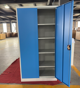 Rangement de fichiers en métal Armoires de classement modernes doubles à deux portes en acier <span class=keywords><strong>4</strong></span> étagères réglables avec serrure verrouillable par foudre - Product Image 2