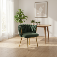 Fauteuil de loisirs moderne nordique en velours confortable avec dossier pour salon, chambre, appartement, hôtel, mobilier de banquet et de bar