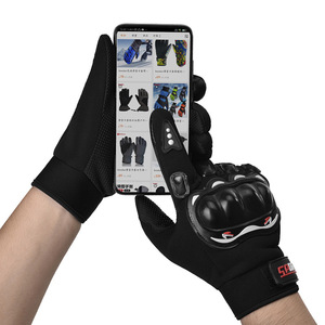 Sport Riding Gloves <b>Full</b> Finger Anti <b>Slip</b> Silicone Touchscreen Motorcycle Gloves For Men Adult Bicycle Use Black Rose Red Blue - Product Image 2