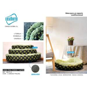 ชุดที่นอนสัตว์เลี้ยง Casahorra 3 ชิ้น ขนาด L75x85 M58x65 S45x50 ฐานกันน้ำกันลื่น สำหรับสุนัขและแมว - Product Image 1