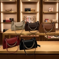 Sacs à main de luxe en PU pour femmes, couleur unie tendance, bandoulière simple avec fermeture auto-agrippante