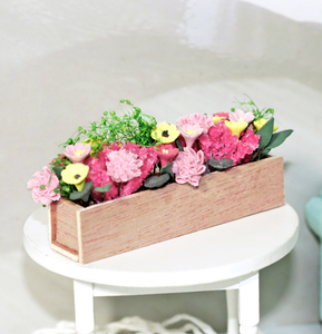 1/6 1/12 maison de poupée Simulation Miniature Mini <span class=keywords><strong>lit</strong></span> de fleurs jardin plantes en pot modèle décor - Product Image 3