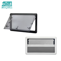 JDA alliage d'aluminium double couche verre acrylique angle droit pousser fenêtre RV pour camping-car caravane camping-car bateau Yacht RV remorque