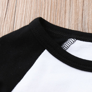 Fournisseur chinois en gros de vêtements de boutique pour enfants, ensemble de sous-vêtements en coton à manches longues avec lettres pour enfants - Product Image 4