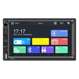7 pollici doppio Din Touch Screen Car stereo Carplay con USB SD AUX IN telecomando car stereo auto mp5 player 2 din autoradio