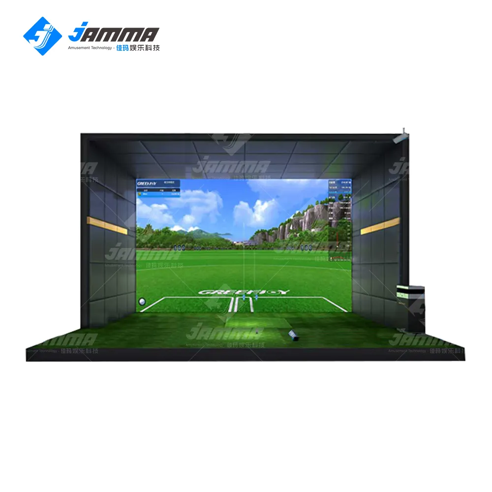2022 Latest Indoor Sport Golf Simulator Manufacturer Projection Interaction Screen Smart Golf Game Simulator For Entertainment