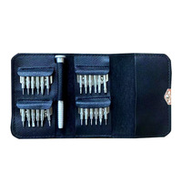 Jeu de mini tournevis manuel 25 en 1 avec outil combiné portable en cuir pour Amazon Offre Spéciale OEM Support personnalisé