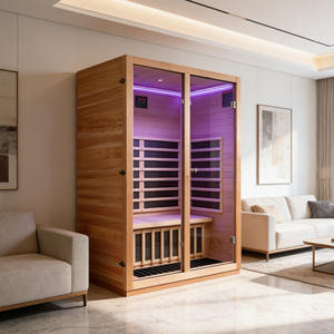 Nuevo 2026: Sauna de infrarrojos lejanos para 2-4 personas, de madera de hemlock, para apartamento, villa, gimnasio en casa, fitness, equipo de bienestar de bajo EMF, desde almacén en EE. UU. - Product Image 2