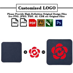 Sous-verres en similicuir double face avec logo gravé au laser pour boissons - Product Image 4