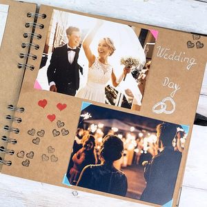 Agenda en papier kraft à spirale personnalisé en usine avec pages intérieures vierges pour scrapbooking DIY - Product Image 4