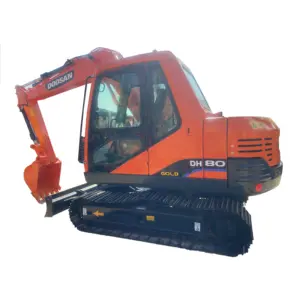 DOOSAN DH 80 G used excavator 8 tons digger well maintained in stock ready to ship south korea machine