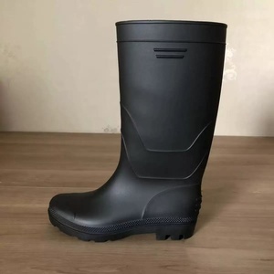 Bottes de pluie noires imperméables antidérapantes spécialisées pour le camping et la pêche en extérieur, résistantes à l'eau et à la boue - Product Image 3