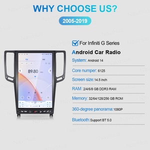 Navihua Tesla Style 14.5" Android Radio Autoradio GPS Navigation Carplay DVD Player for Infiniti G25 G37 G37S 2007-2013 Q60 2013 - Product Image 6