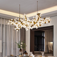 Lustre moderne en forme de grappe, lampe suspendue décorative pour salle de banquet, villa, hall d'hôtel, lustre en verre LED moderne, éclairage décoratif artistique