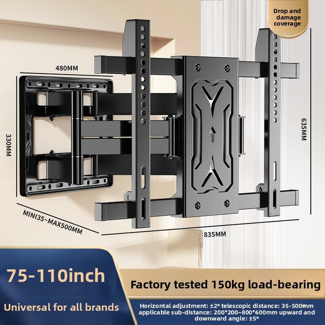 TV Wall Mount for 75''- 110'' TVs up to 150 Kgs Swivel & Tilt Full Motion