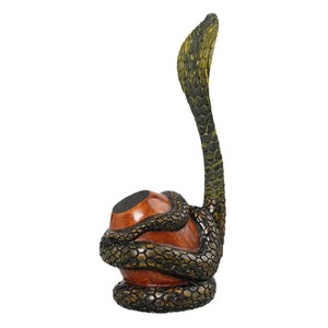 Briar Wood Snake Pipe Hand Carved Dark Carved Cumberland Dragon Snake Egg Shape Tobacco Pipe For Men Personal Gift 2025 - Product Image 3