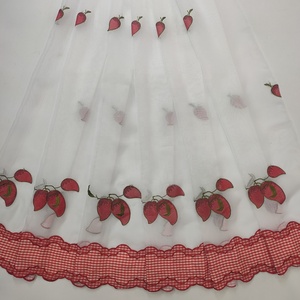 Cortina de <span class=keywords><strong>Cocina</strong></span> Corta con Bordado de Frutas, Estilo Europeo, con Bolsillo para Barra, Económica y Bonita, Fabricada en China para <span class=keywords><strong>Amazon</strong></span> - Product Image 5