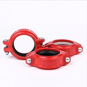 Ductile Iron Pipe Fitting DN114 Rigid Pipe Joint Groove Steel Clamp Groove Type Fire Clamp