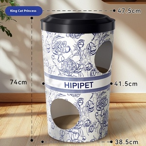 Jouet moderne d'arbre à chat à trois couches auto-cicatrisant griffe de papier meulage support d'escalade pour chat nid tasse à thé pour chats gras chatons soulager - Product Image 6