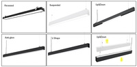 Suspension moderne pour salle de classe 1200mm 36W UGR19 sans scintillement RG0 sans lumière bleue Ra95 pour bibliothèque et salle de lecture