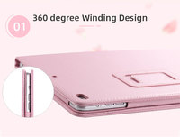 Étui magnétique à double rabat en cuir PU texturé litchi pour tablette Samsung Galaxy Tab S8 pour fille