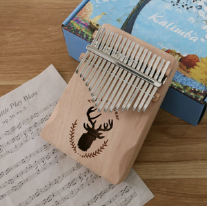 Kalimba de 17 Teclas al por Mayor, Piano de Pulgar de Madera Maciza, Instrumento Musical, Regalo de Navidad para Amantes de la Música - Product Image 1