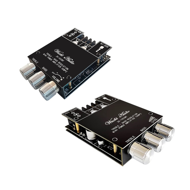 ZK-1002MT 100W*2 High & Low Frequency Stereo Dual Channel for Bluetooth Audio Amplifier Board Electronic Modules Kits ZK-502MT