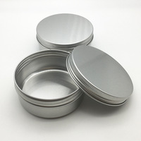 Boîte en étain cosmétique, pot en aluminium métallique, 5 ml, 10 ml, 20 ml, 30 ml, 50 ml, 60 ml, 80 ml, 100 ml, 150 ml, 200 ml, flacons ronds en aluminium