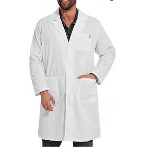 Bata de Laboratorio Blanca para Hombre, de Poliéster y Algodón, Uniforme de Farmacéutico Bordado con Bata de Consulta para Uso Hospitalario - Product Image 1
