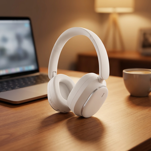 Cuffie Over-Ear Bluetooth 6.0 con Cancellazione del Rumore Ibrida ANC ENC, 50 Ore di Autonomia, Bassi da 40mm per Viaggi <span class=keywords><strong>e</strong></span> Gaming - Product Image 5