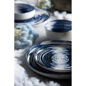 Assiettes à dîner en céramique Excelsa Ermes 27x3 cm bleues, lot de 6 - Product Image 3