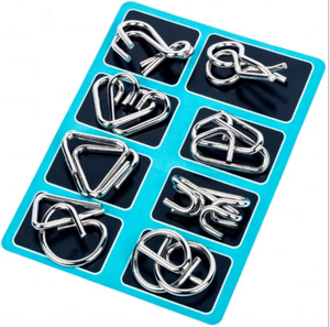 Giocattoli per bambini e adulti 8 pz/scatola Puzzle di logica <span class=keywords><strong>rompicapo</strong></span> in <span class=keywords><strong>metallo</strong></span> filo Puzzle - Product Image 2