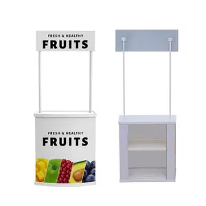 Wholesale supermarket exhibition Counter advertising digital printing pp abs promotion table display