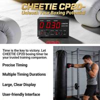 Chronomètre de boxe LED CHEETIE pour entraînement par intervalles, équipement de boxe numérique haute vitesse, intensif, en métal, certifié CE