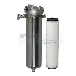 High purity single filter element SS304 316L NPT port 10 20 30 40 inch single stainless steel filter cartridge housing