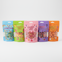 Sachet d'emballage en plastique PE avec fermeture à glissière, barrière lumineuse, pour chocolat et raisins secs, avec trou de suspension, qualité alimentaire, marque privée