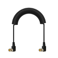 Câbles Alvin's BNC vers BNC, câble spiralé 3G SDI, BNC coudé vers BNC coudé pour Blackmagic