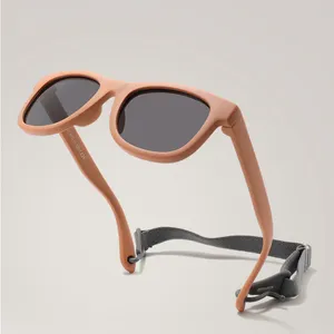 2023 новые гибкие детские солнцезащитные очки с логотипом под заказ силиконовые поляризованные квадратные детские солнцезащитные очки для детей