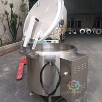 Marmite de cuisson verticale à vapeur double enveloppe pour lait de vache et lait de soja, avec soupape de fond/côté de 2 pouces, pour la transformation alimentaire