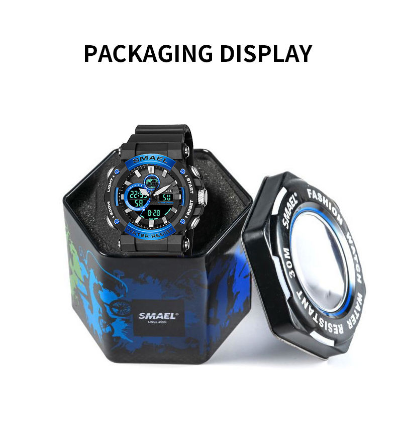 SMAEL 8048 Men's LED Digital Quartz Watch - Waterproof & Stylish