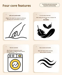 Tapis à griffes de chat en fourrure artificielle personnalisée, fabriqués à la machine, antidérapants, écologiques, pour le salon, décoration de la maison - Product Image 2