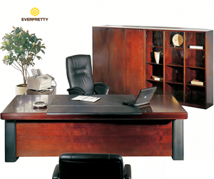 Everpretty Office Furniture High End CEO Desk Modern Boss Office Table Manager Executive Office Desk with Cabinet for Boss - Product Image 2