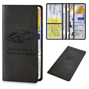 Porta Tarjetas de Coche de PU para Hombre y Mujer, Organizador de Documentos de Fácil Acceso, Accesorios para Coche OEM ODM, Porta Tarjetas de Registro y Seguro de Coche - Product Image 2