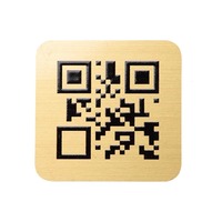 Plaque signalétique adhésive en métal aluminium avec logo en relief Code QR étiquettes gravées au laser personnalisées étanche 500 pièces quantité minimale de commande