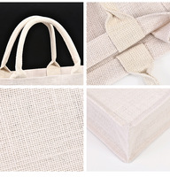Sacs fourre-tout en jute durables en gros avec logo imprimé, options multi-tailles en stock pour le shopping et les cadeaux